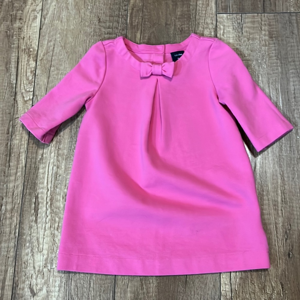 Baby Gap pink dress 3/4 length sleeve